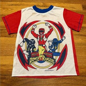 Vintage 90s Power Rangers T-shirt, Size Youth 12, TV Show Promo Cute 1993